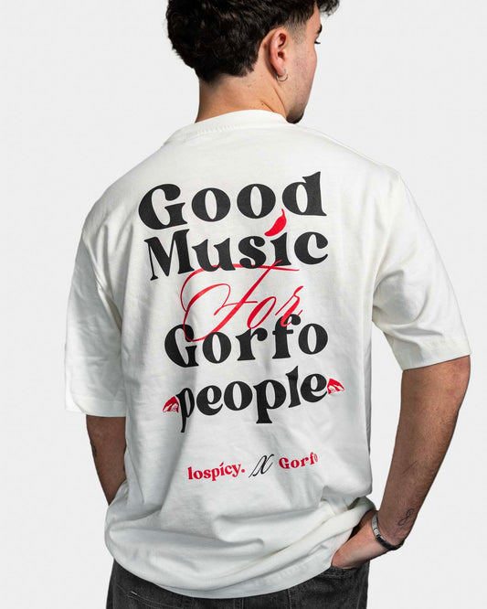 LOSPICY ‘ONLY GOOD MUSIC’ TEE – WHITE