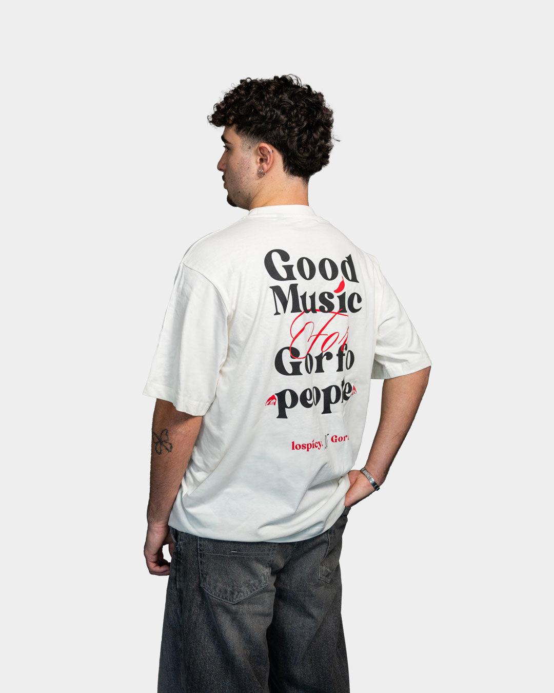 LOSPICY ‘ONLY GOOD MUSIC’ TEE – WHITE