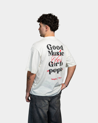 LOSPICY ‘ONLY GOOD MUSIC’ TEE – WHITE